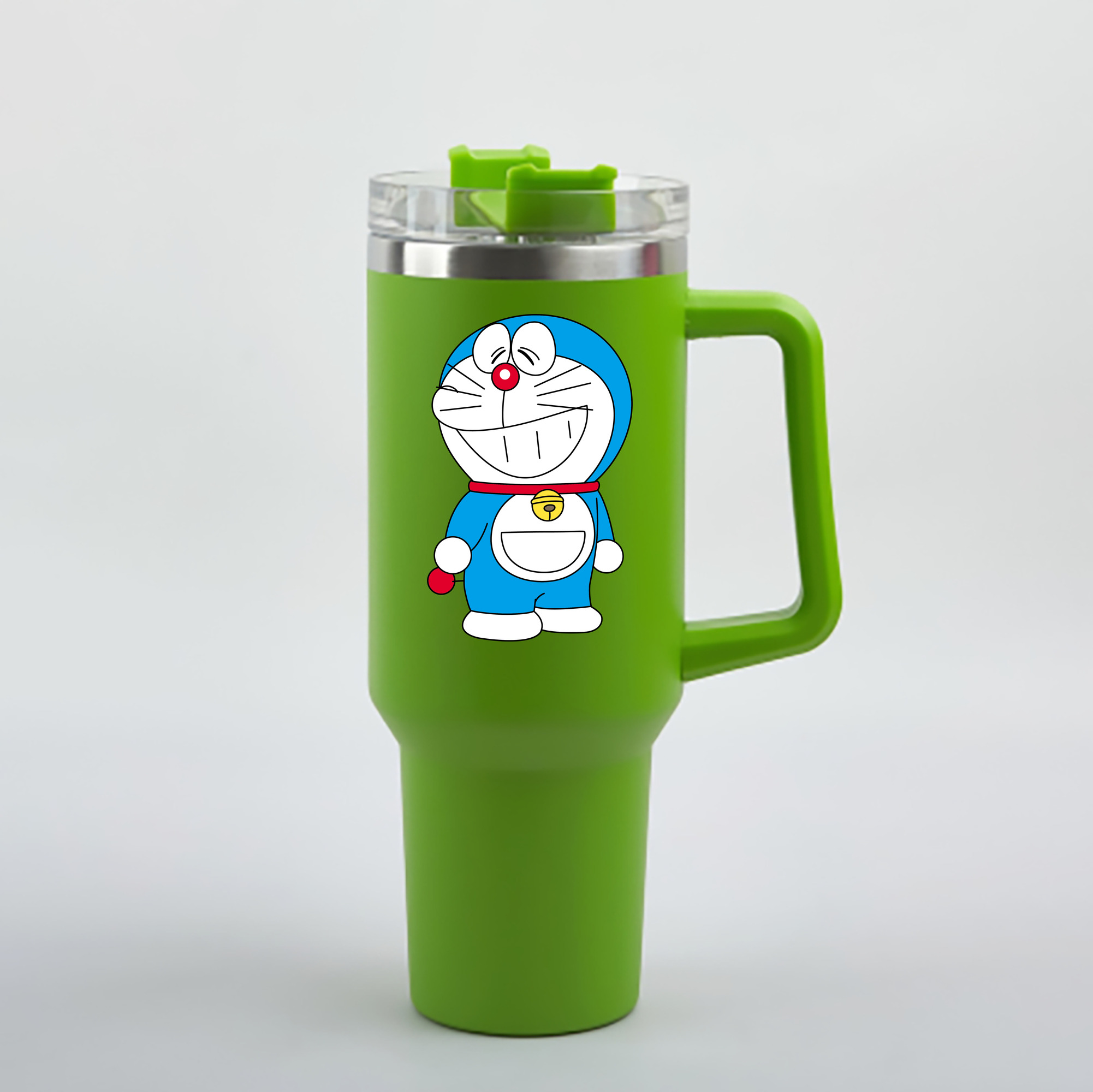 （画像用） ドラえもん Doraemon 1200mL車用タンブラー - クリスタルステッカー（プラスチックストロー付き）